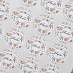 Sheet Of 24 Personalised Name Neutral Reindeer Christmas Present Stickers Gift Labels Christmas stickers