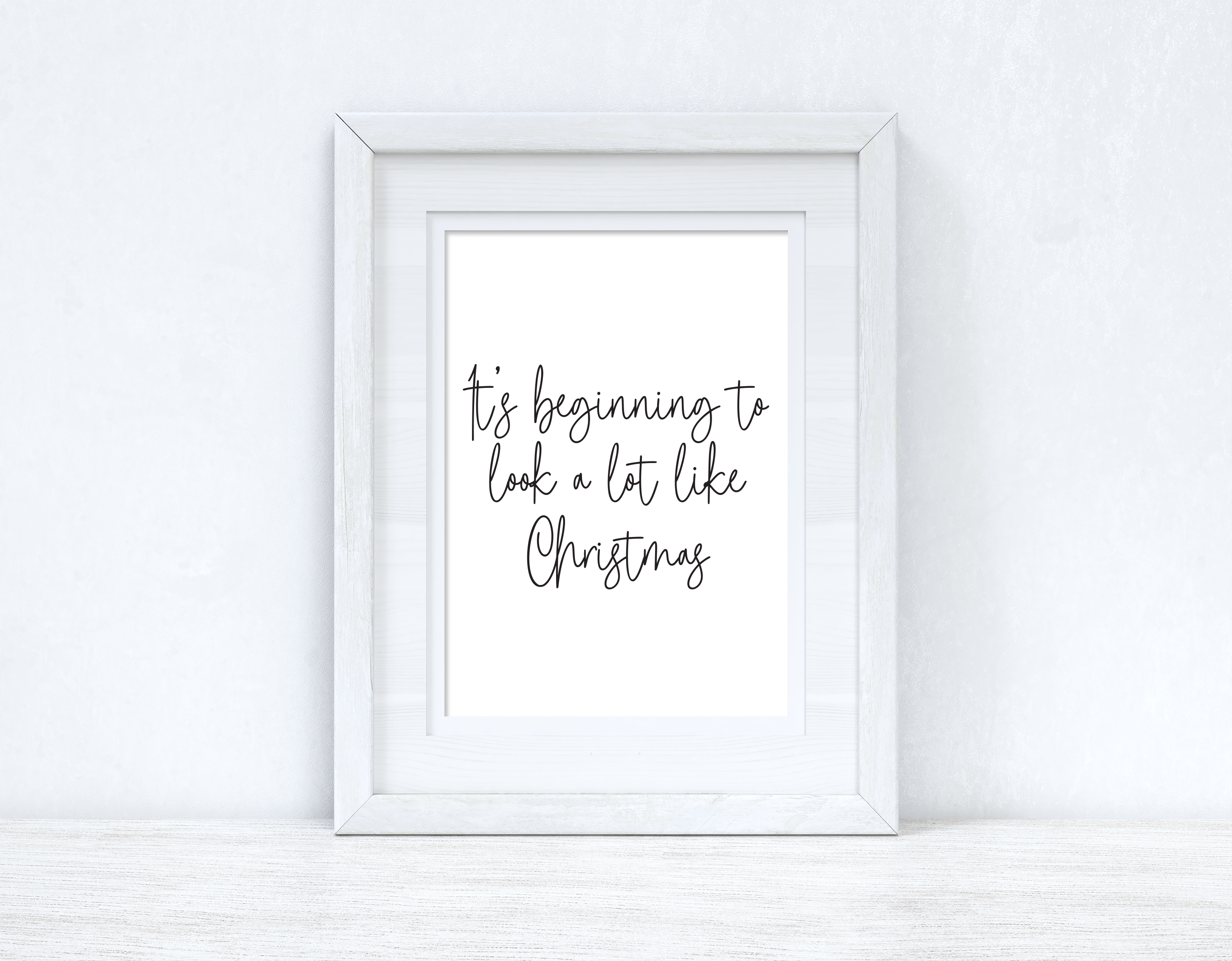 It's Beginning To Look A Lot Like Christmas Seasonal Wall Home Decor Print