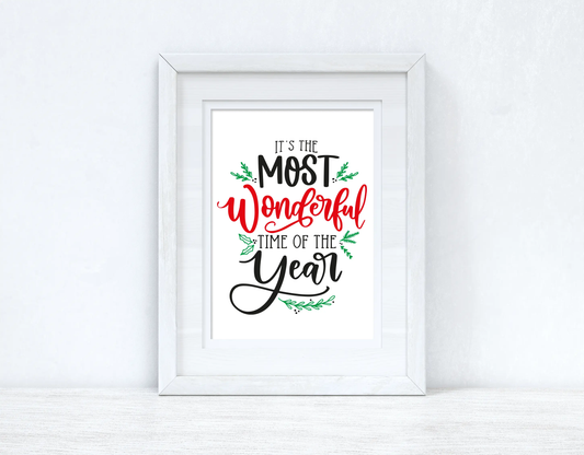 Its The Most Wonderful Time Of The Year Seasonal Wall Home Decor Print WinsterCreations™ Official Store
