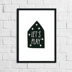 Scandinavian Let's Play Children's Nursery Bedroom Wall Decor Print
