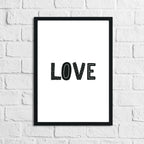 Scandinavian Love Children's Nursery Bedroom Wall Decor Print