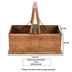 Carved Mango Wood Coffee Table/Blanket Box