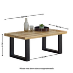 Merlin Mango Wooden & Metal Coffee Table