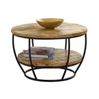 Merlin Mango Wooden & Metal Coffee Table With Shelf
