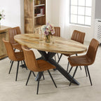 Merlin Mango Wooden 6 8 Seater Oval Dining Table