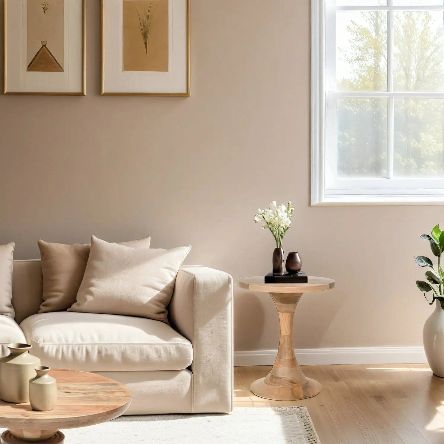 Merlin Mango Wood Round Side Table Verty Furniture