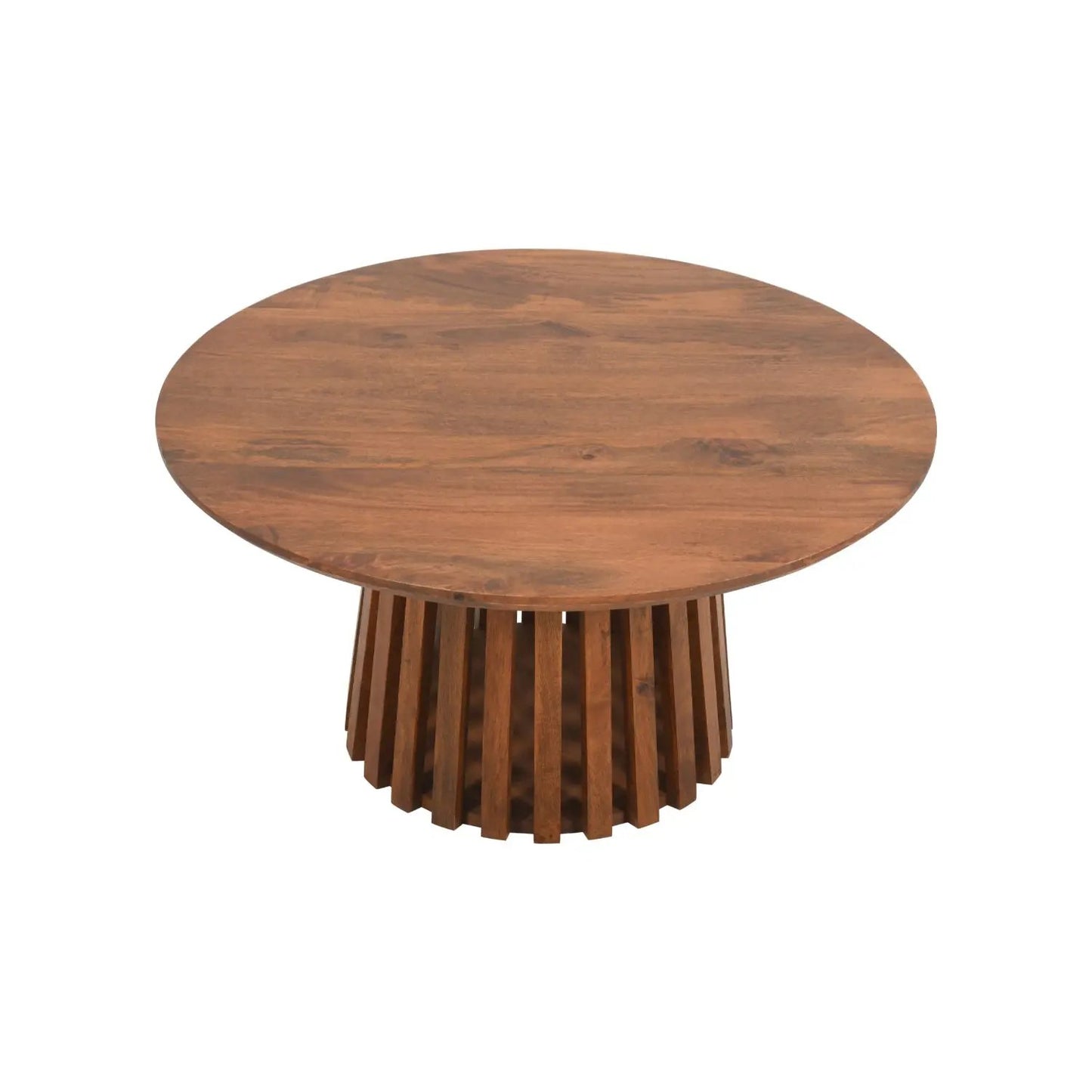 Compton Mango Wood Round Coffee Table Verty Furniture