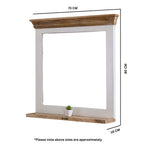 Bianco Solid Mango Wood Wall Mirror White