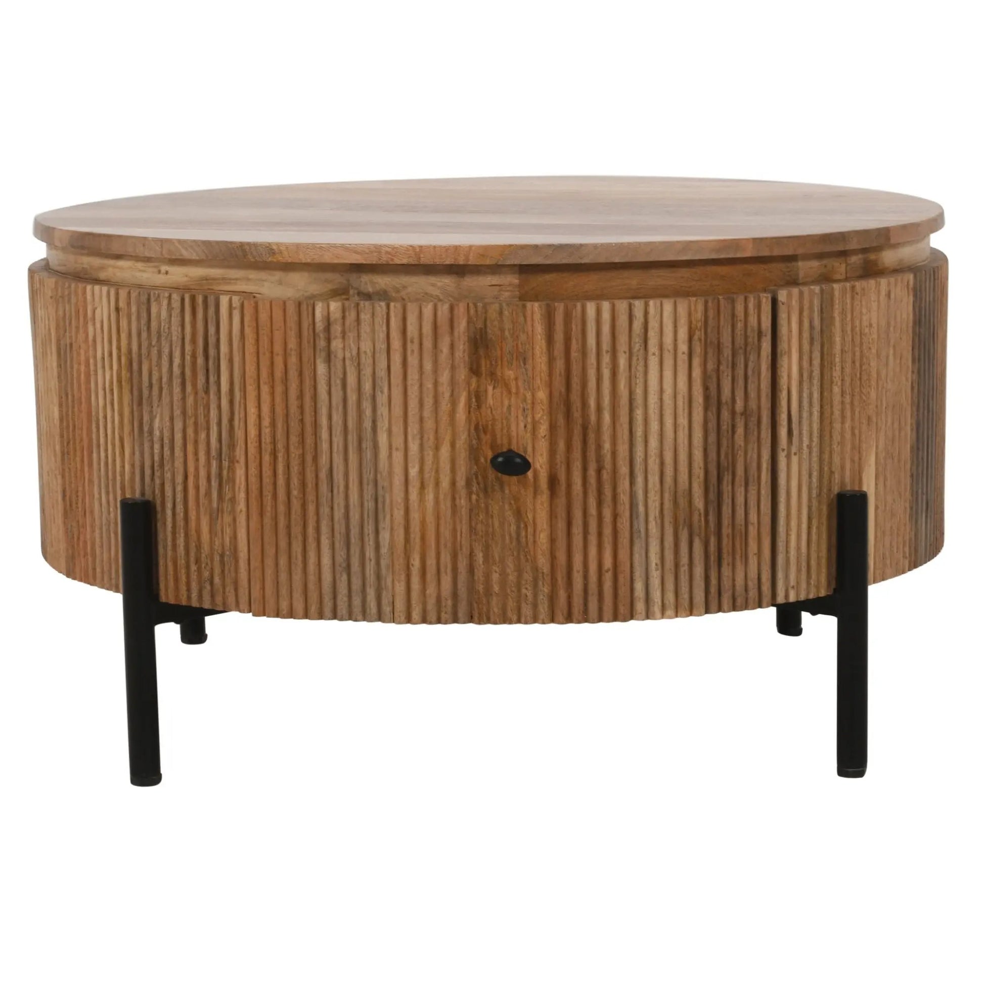 York Natural Solid Wood Coffee Table With Metal Legs Verty Furniture