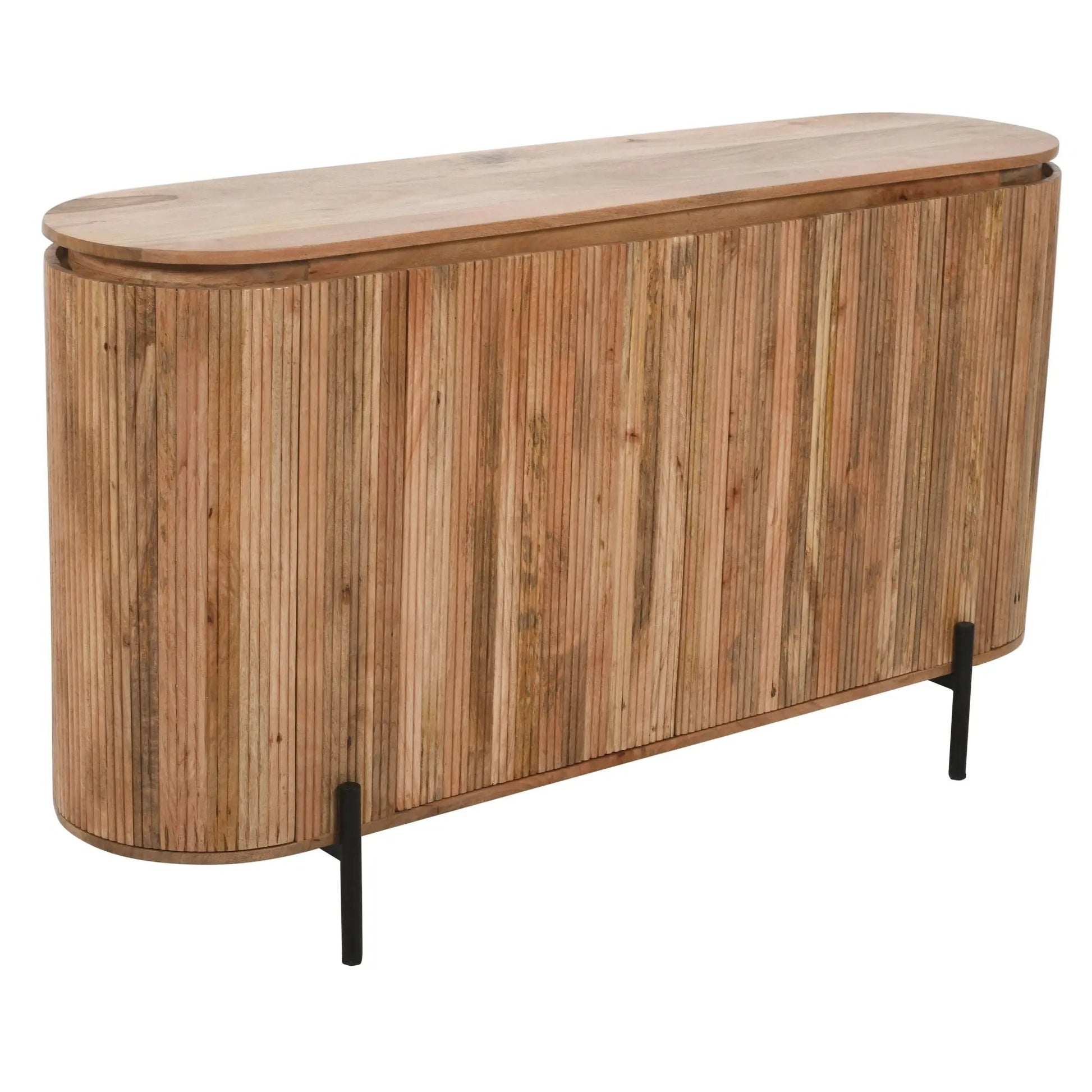 York Solid Wood Sideboard With Metal Legs Verty Furniture
