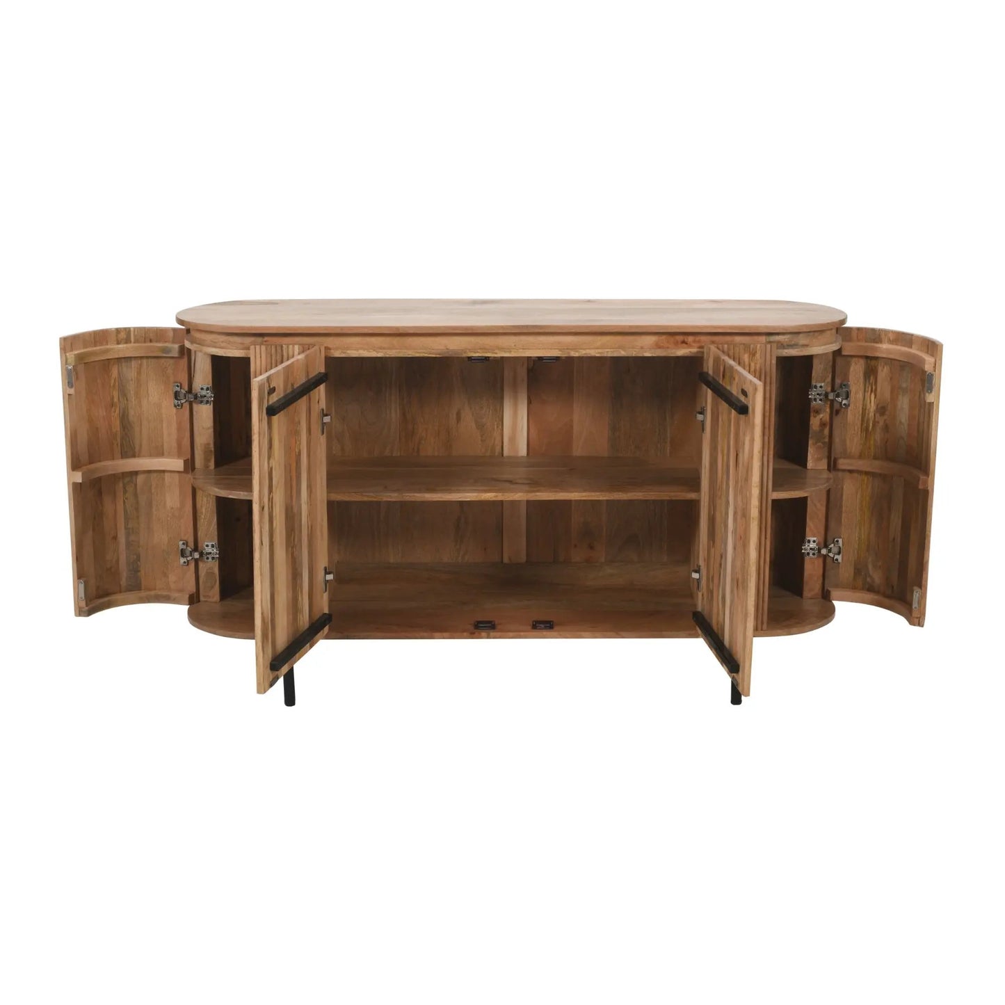 York Solid Wood Sideboard With Metal Legs Verty Furniture