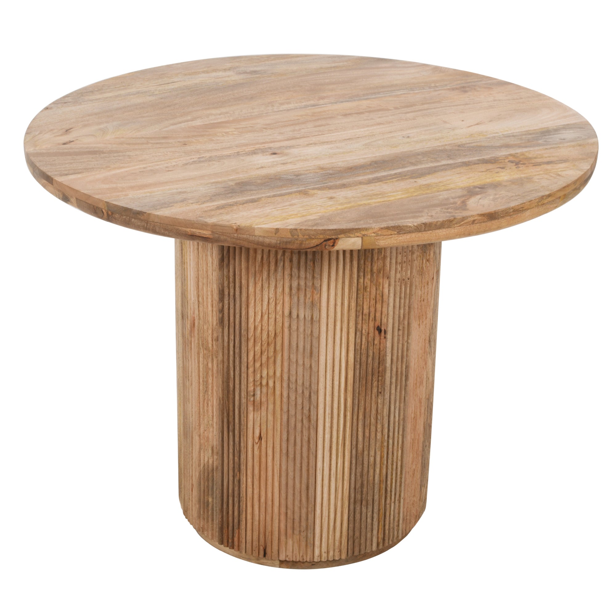 York Natural Solid Wood Round Dining Table
