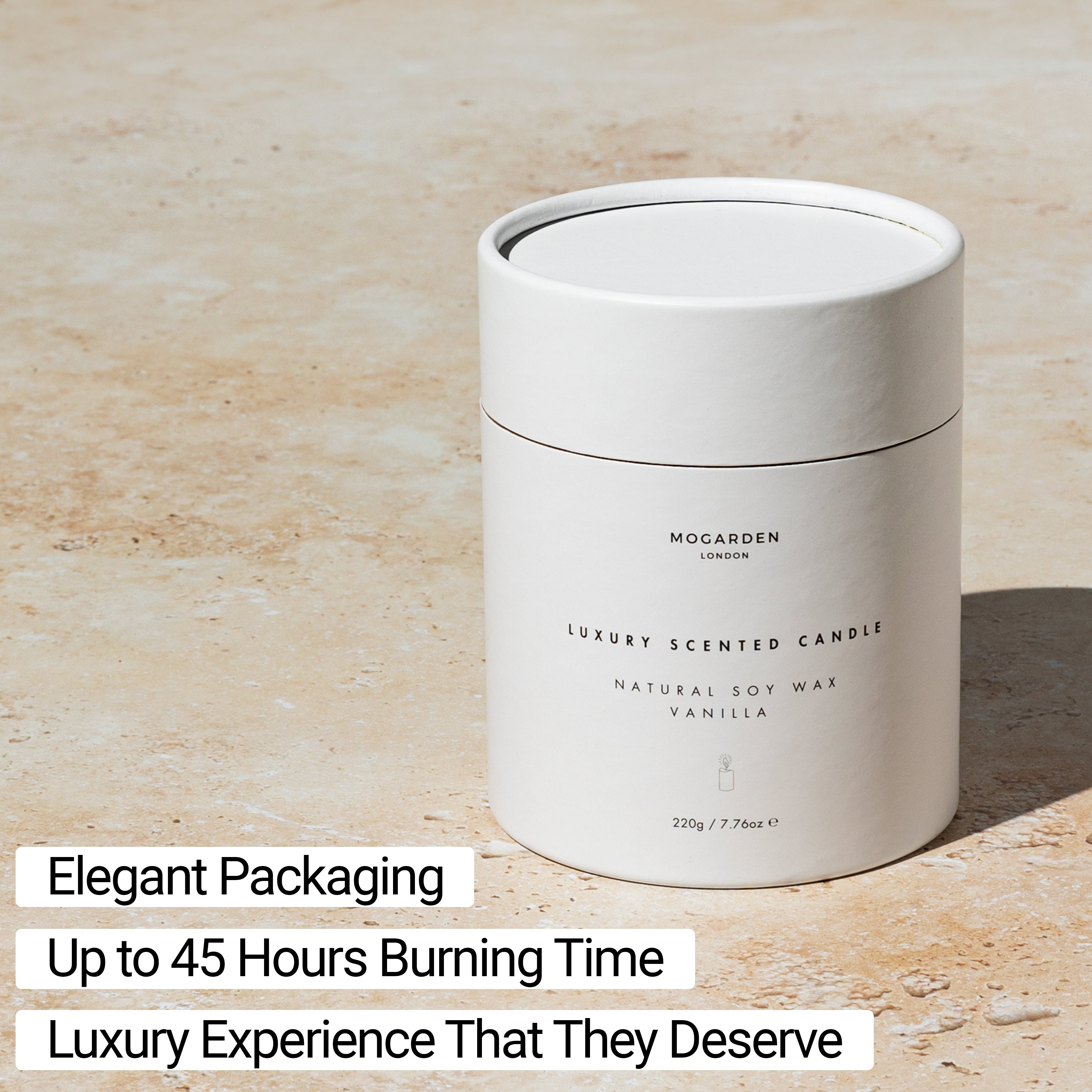 Anniversary Candle, Wedding Anniversary Gifts, Luxury Vanilla Scented Candle Natural Soy 220g