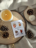 Christmas Drinks Station Winter Christmas Seasonal Wall Home Decor Print