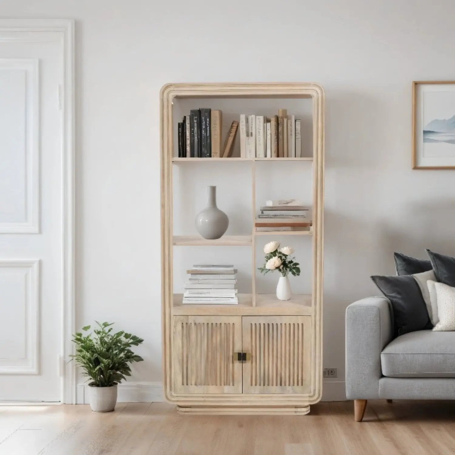 Preston Mango Wood Bookcase Verty Furniture