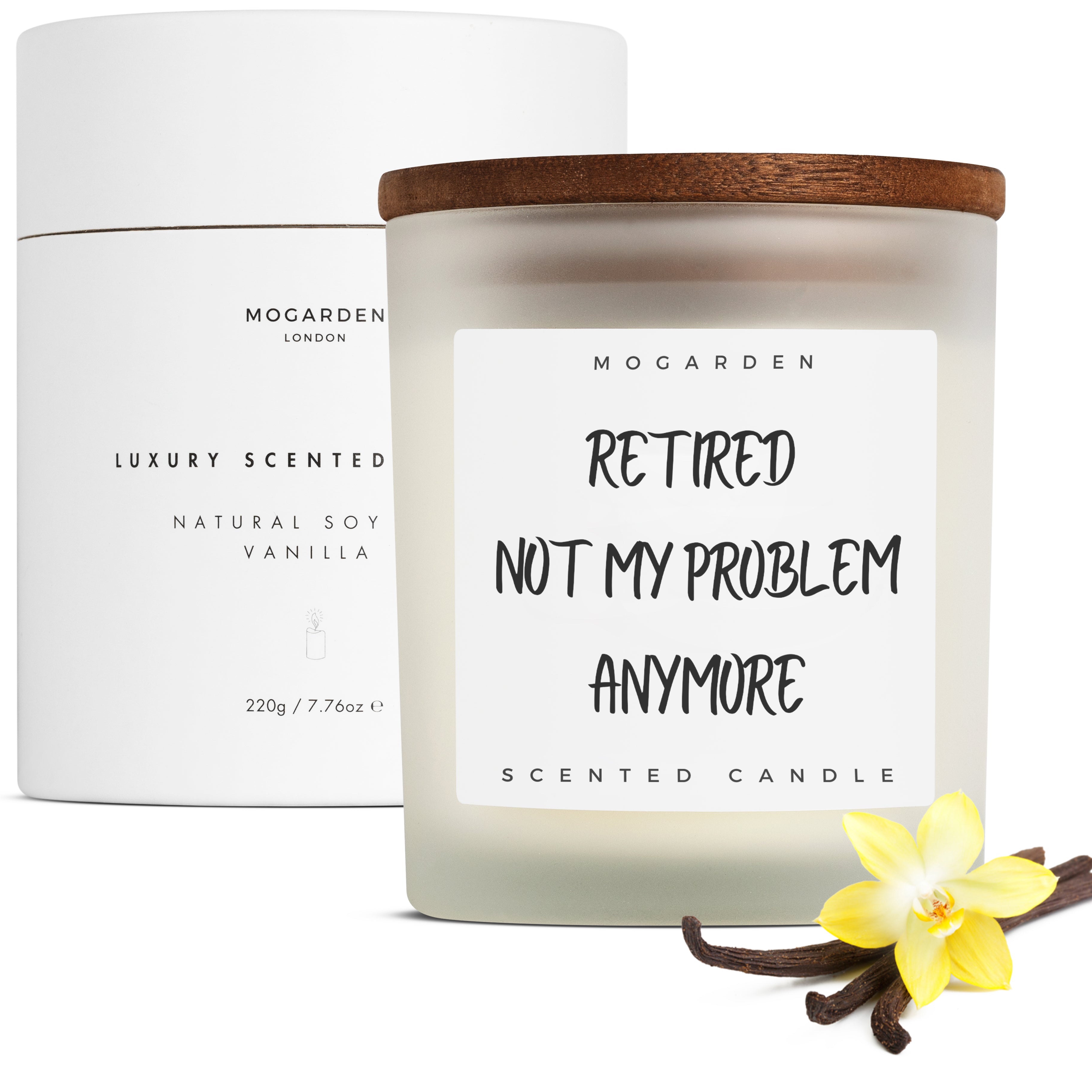 Retirement Candle Gift, Retirement Gifts, Leaving Gifts for Colleagues, Luxury Vanilla Scented Candle Natural Soy 220g