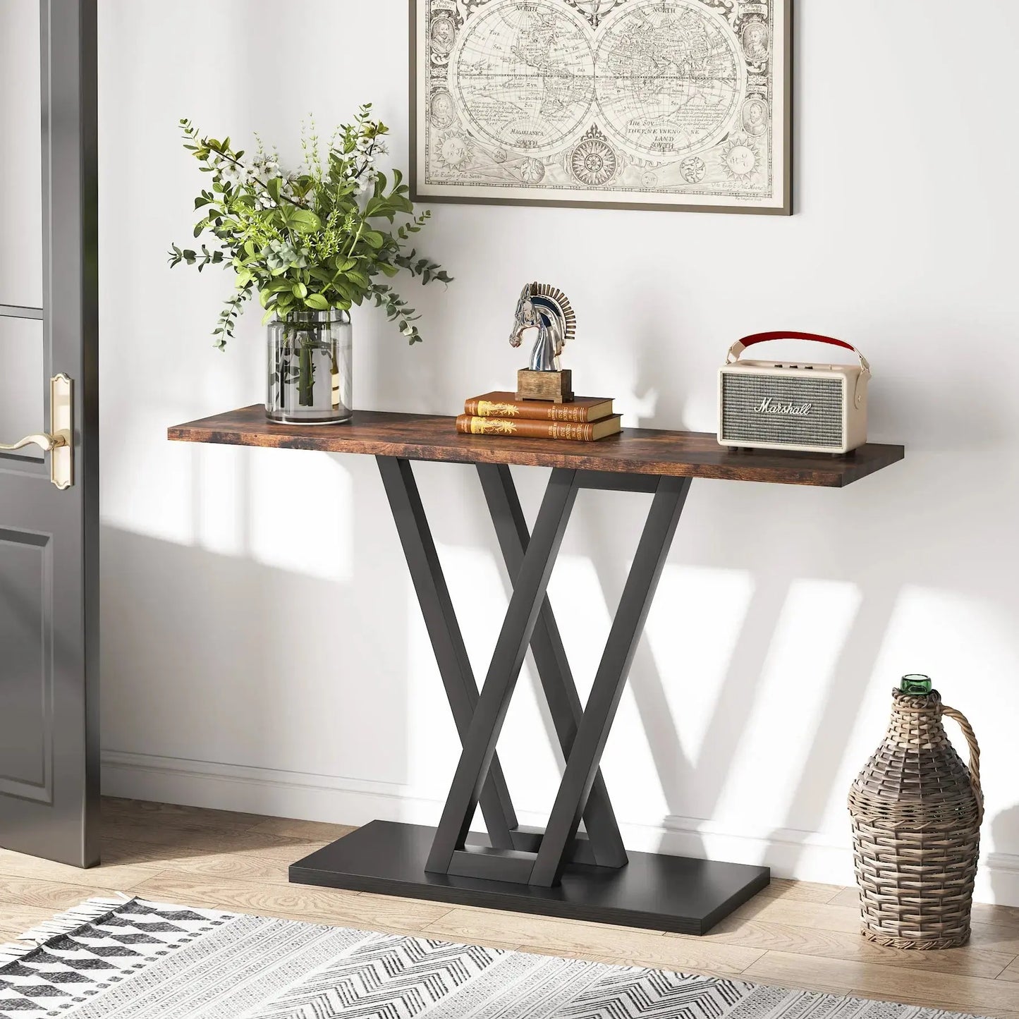 Tribesigns Industrial Console Table - Modern Wood Entryway Furniture for Living Room, 43.3" L Klassyx