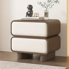 Modern Moroccan Pine Bedside Table with 2 Drawers