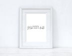 Santa Make Mine A Double Christmas Seasonal Wall Home Decor Print
