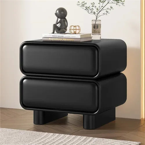 Modern Moroccan Pine Bedside Table with 2 Drawers