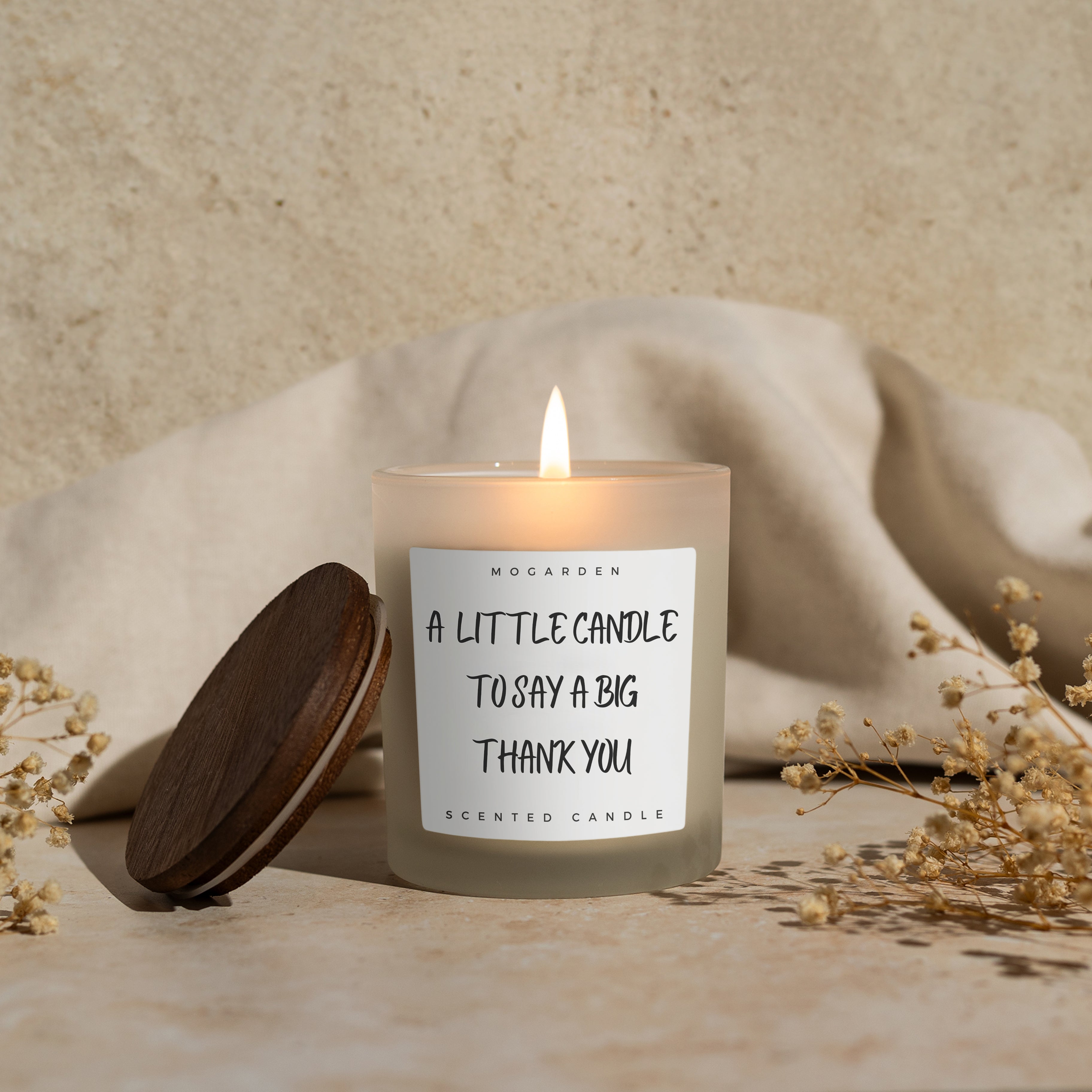 Thank You Candle Gift, Thank You Gifts, Appreciation Gifts, Luxury Vanilla Scented Candle Natural Soy 220g