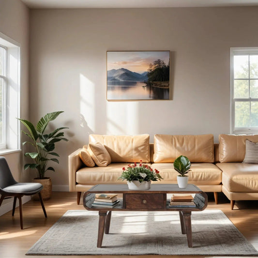 Franklin Dark Mango Wood Coffee Table with Drawer Verty Furniture