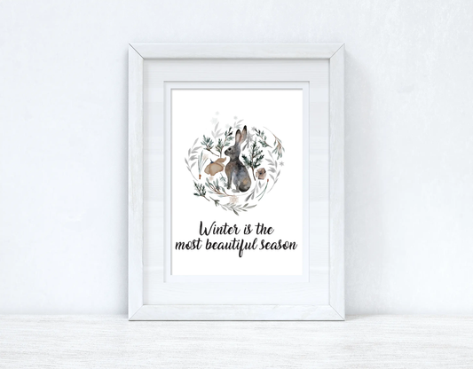Winter Is The Most Beautiful Season Christmas Seasonal Wall Home Decor Print WinsterCreations™ Official Store