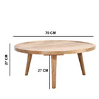 Marlow Light Mango Wood Round Low Coffee Table