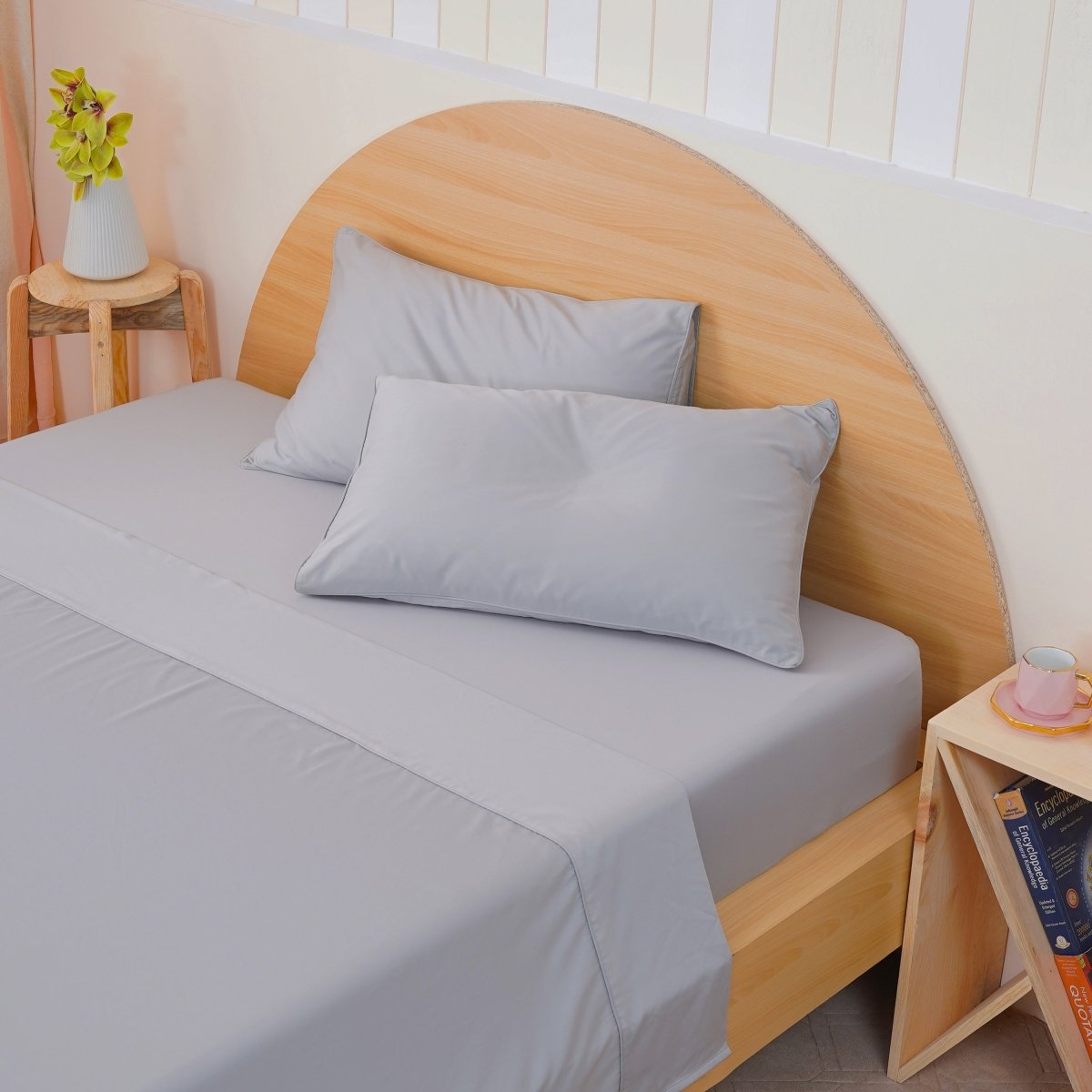 Ackly Bamboo - Dove Grey Flat Sheet