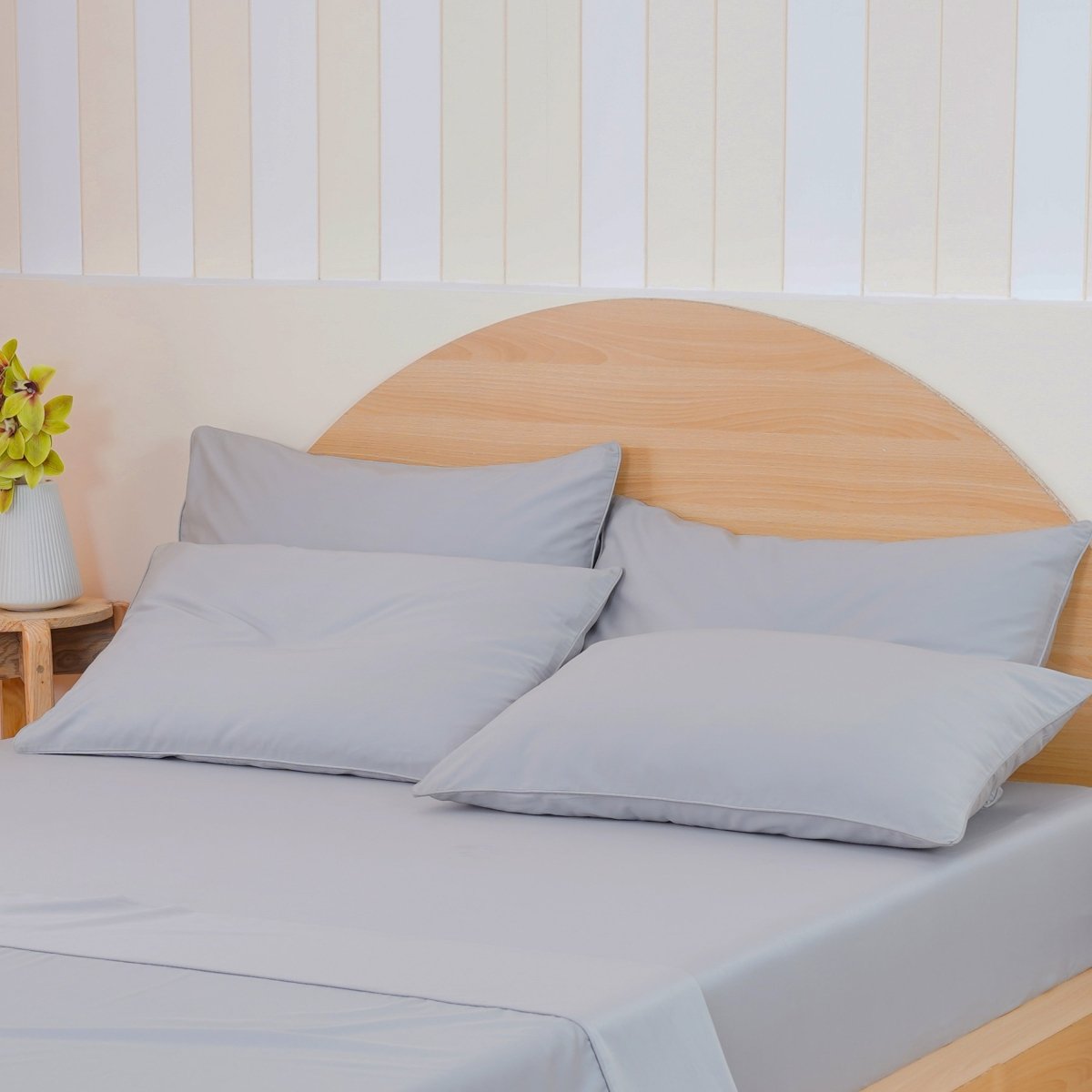 Ackly Bamboo - Dove Grey Pillowcases Pair