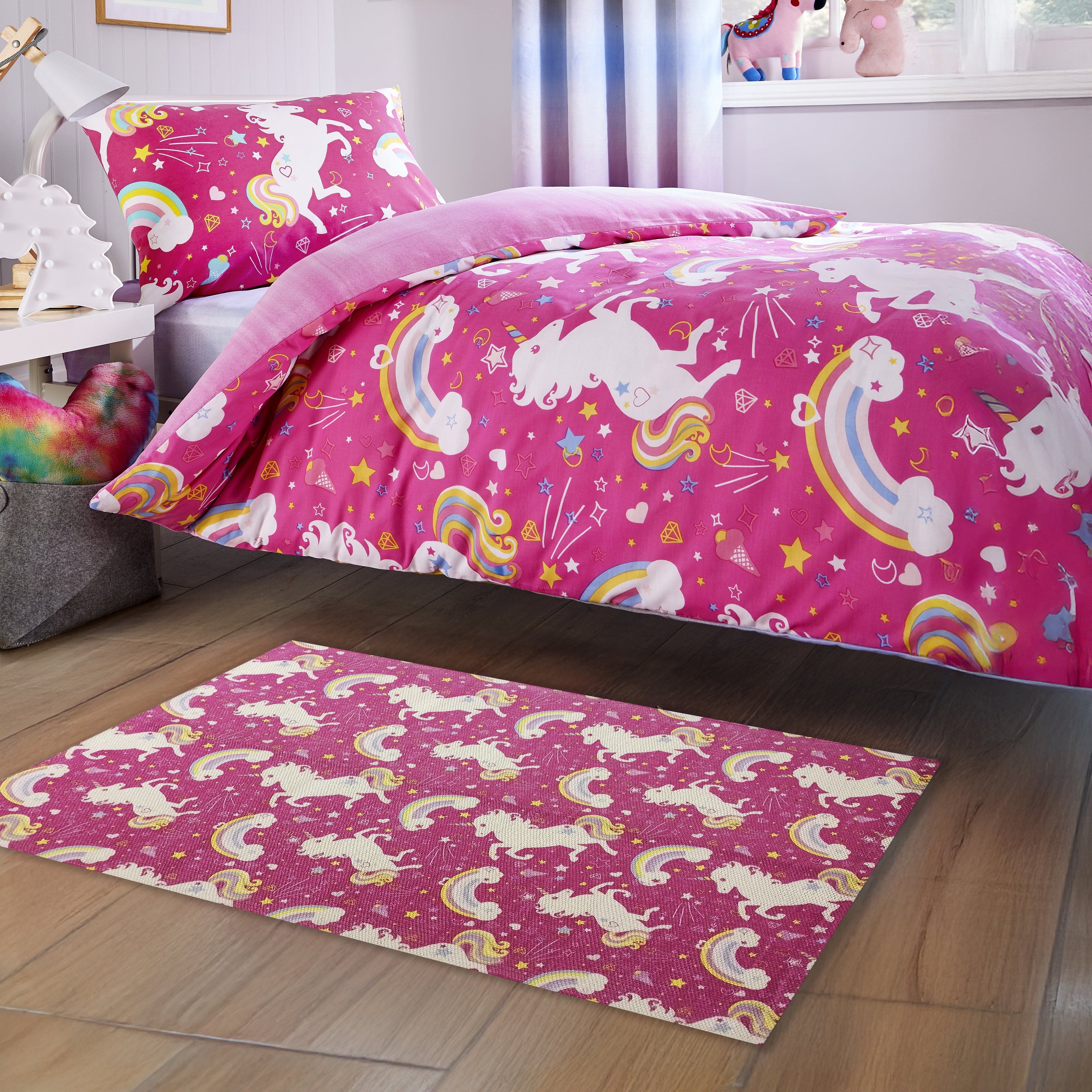 Animal Printed Rug Unicorn Modern Non-Slip Soft Durable Floor Rug for Living Room Bedroom Hallway & Office by OLIVIA ROCCO