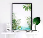 Art for office walls | set of 3 Tropical wall art prints