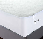 Bamboo Extra Deep Quilted Waterproof Mattress Protector Hypoallergenic Moisture-Wicking Bed Cover with Elastic Skirt by OLIVIA ROCCO