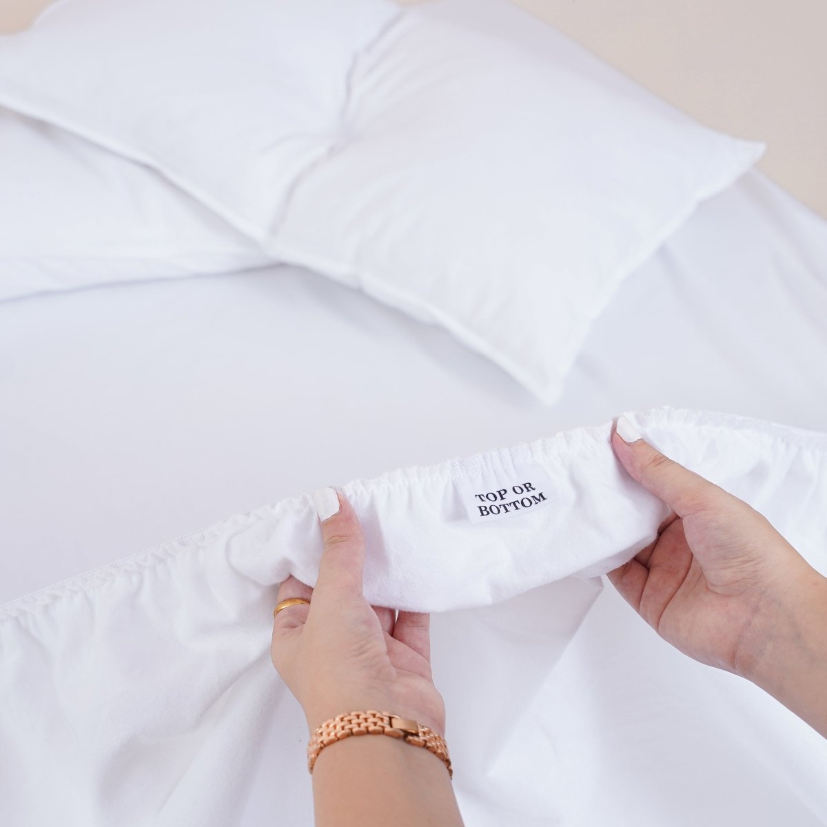 Bella Flannelette Brushed Cotton - White Fitted Sheet