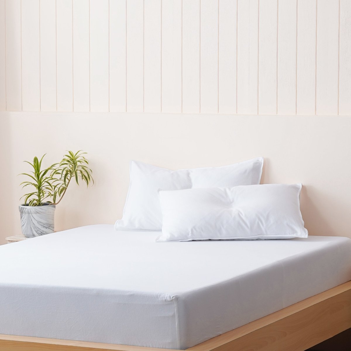 Bella Flannelette Brushed Cotton - White Fitted Sheet