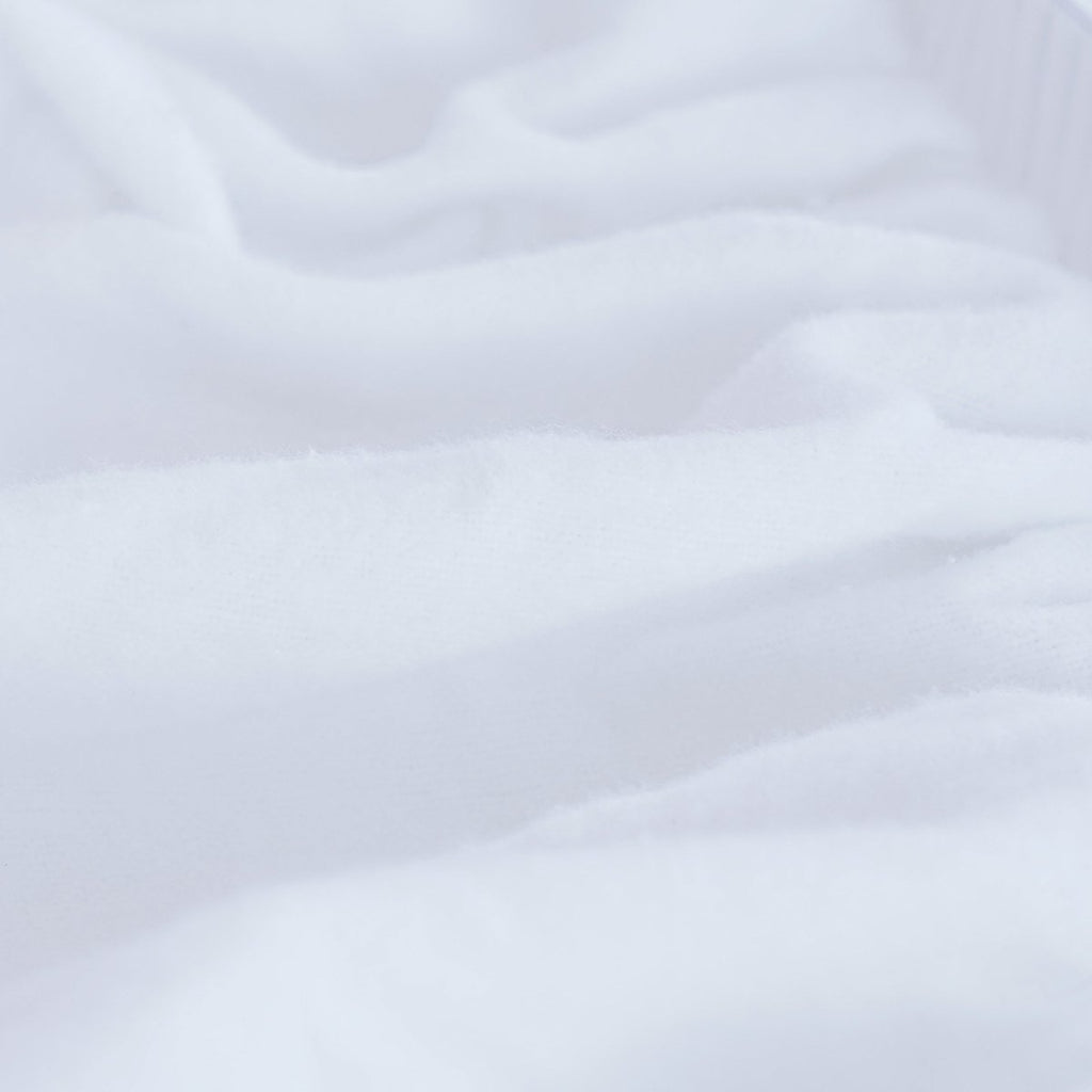 Bella Flannelette Brushed Cotton - White Fitted Sheet