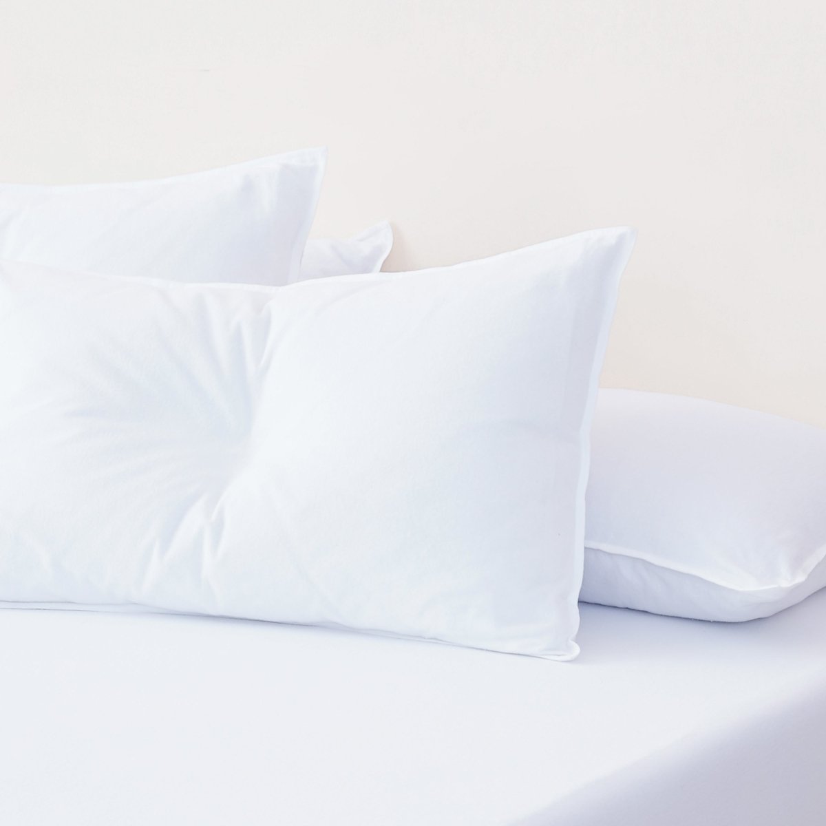 Bella Flannelette (Brushed Cotton) - White Pillowcases Pair - Luxe Home Essentials