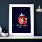 Prints for a kitchen wall | Set of 2 Berries wall art