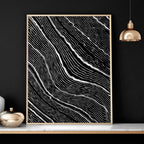 Black and white art wall | set of 2 wall art prints for living room