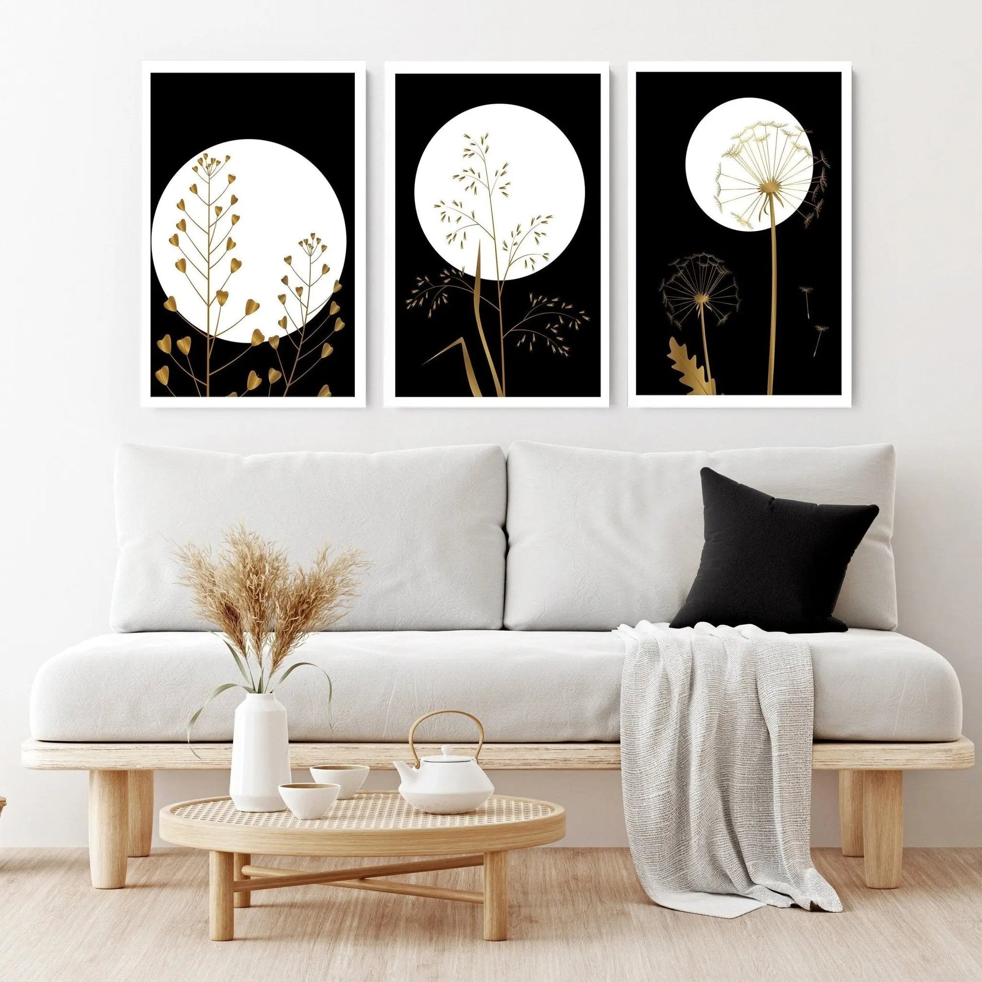 Black wall art for living room | set of 3 wall art prints About Wall Art