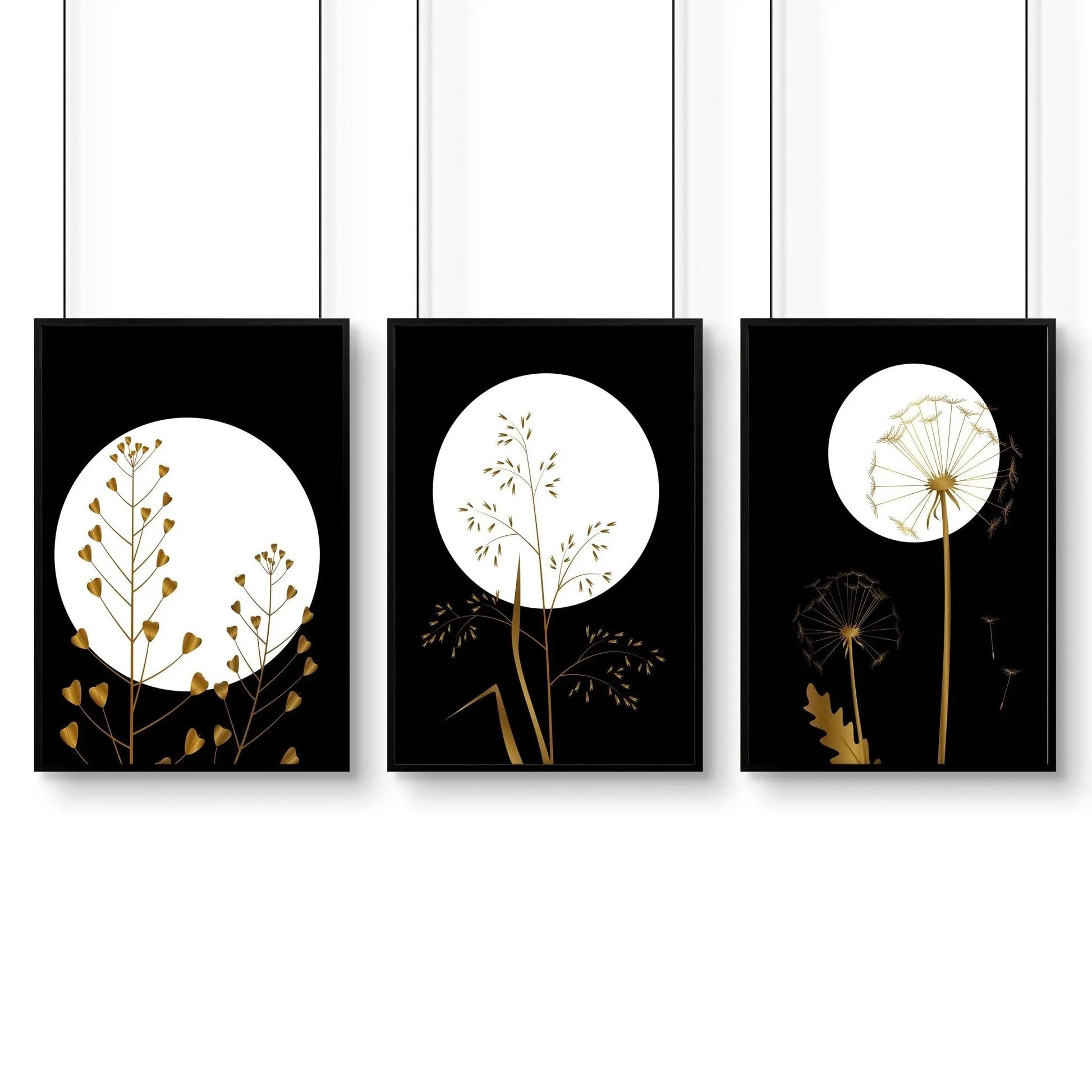 Black wall art for living room | set of 3 wall art prints About Wall Art