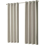 Natural Blackout Eyelet Curtains - Thermal Living Room & Bedroom