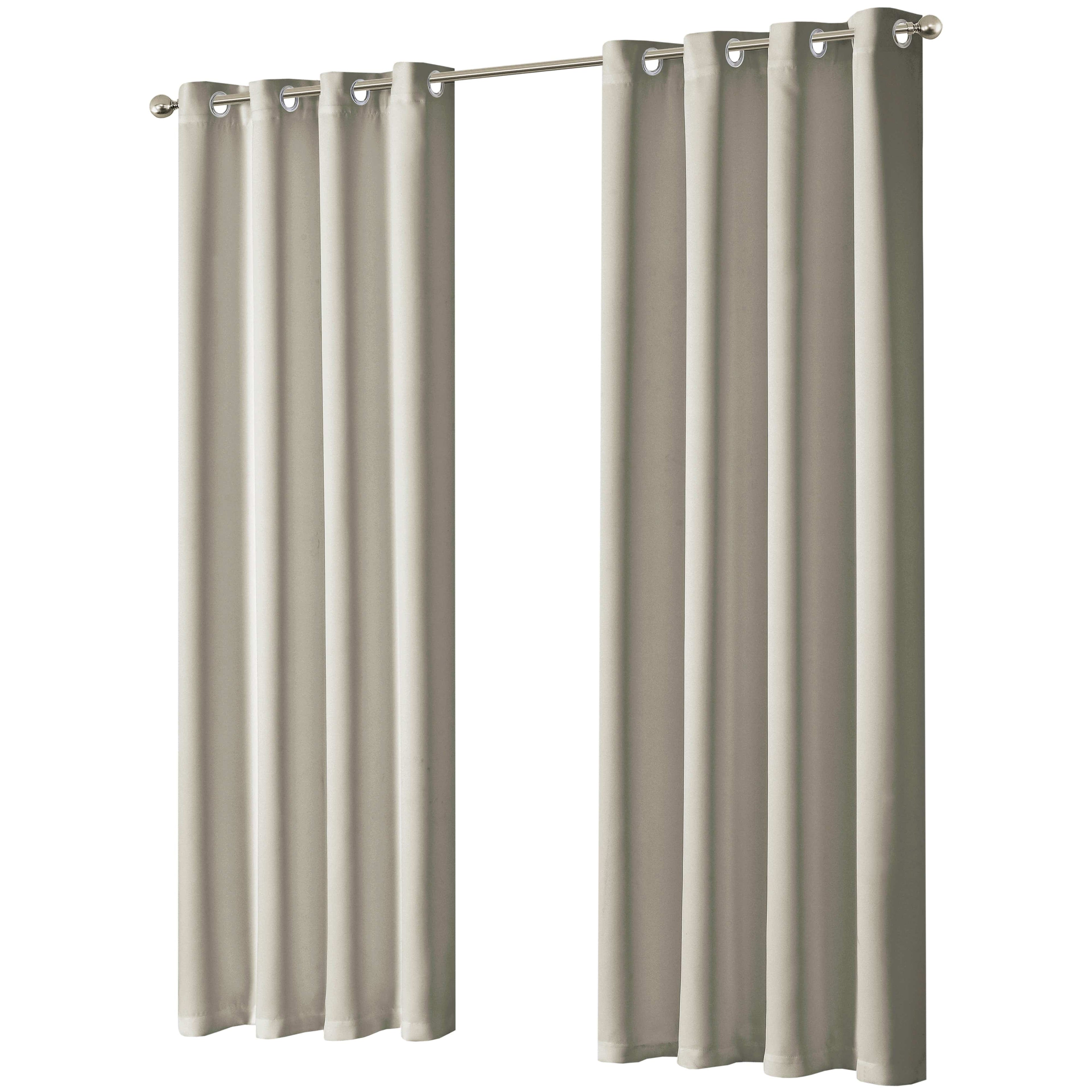 Natural Blackout Eyelet Curtains - Thermal Living Room & Bedroom