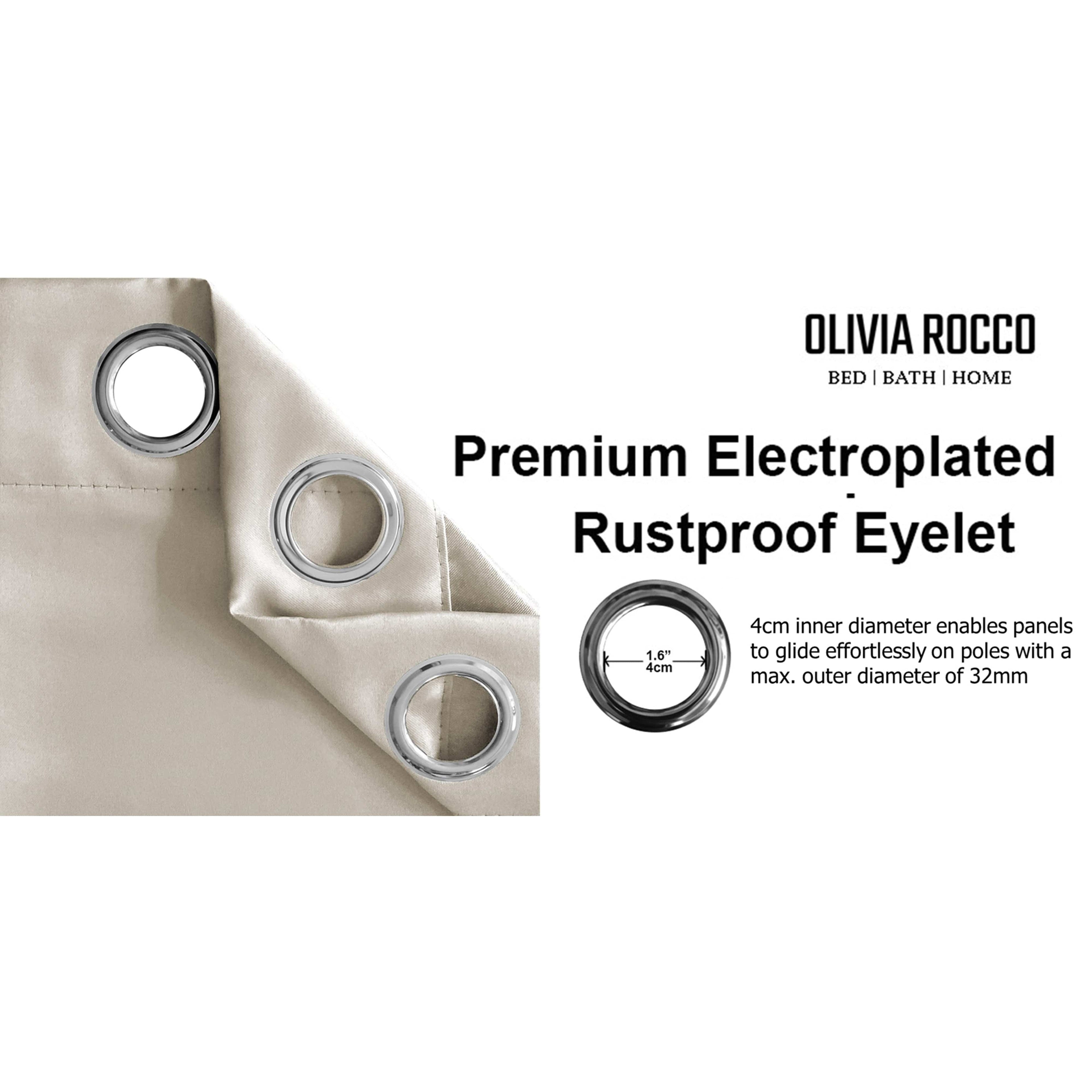 Natural Blackout Eyelet Curtains - Thermal Living Room & Bedroom