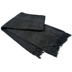 Chenille Tassel Elegant Throw Blanket for Couch Sofa Bed All-Season Soft Luxury by OLIVIA ROCCO
