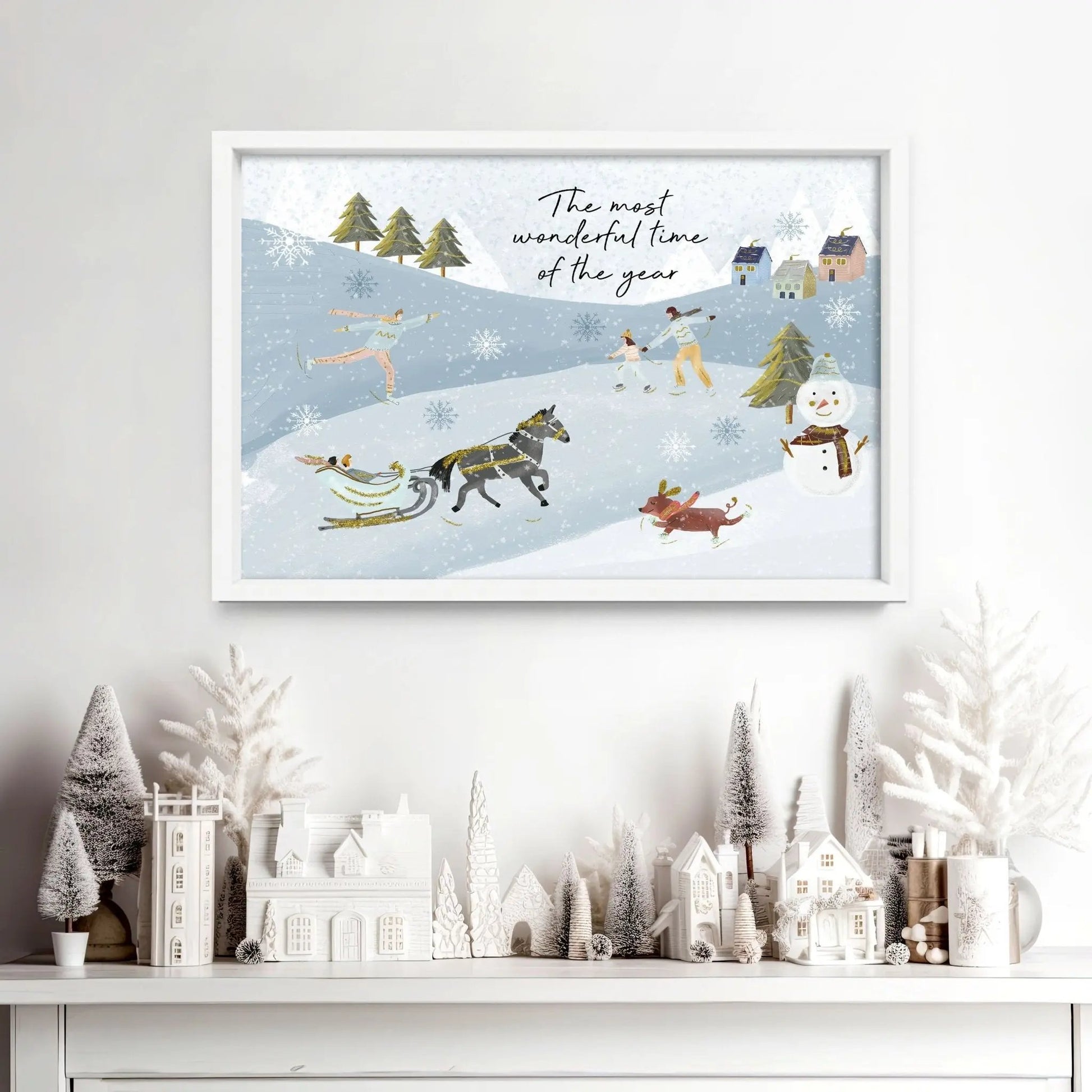 Scandi Christmas decor wall art print About Wall Art