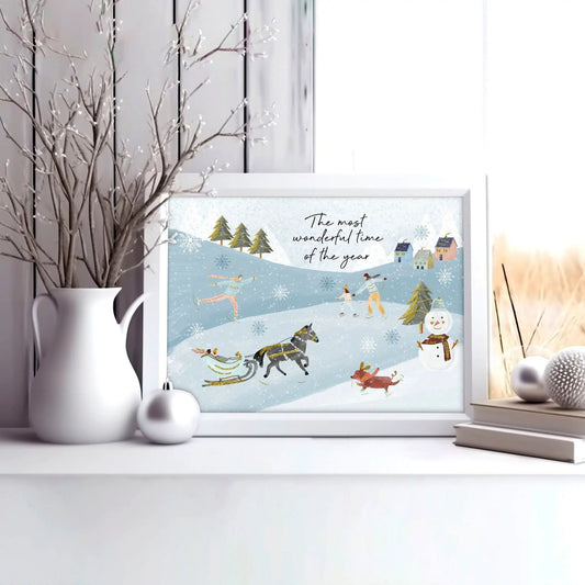 Scandi Christmas decor wall art print About Wall Art