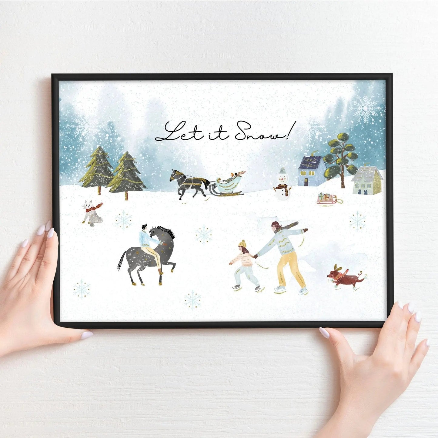 Scandi Christmas decor wall art print About Wall Art