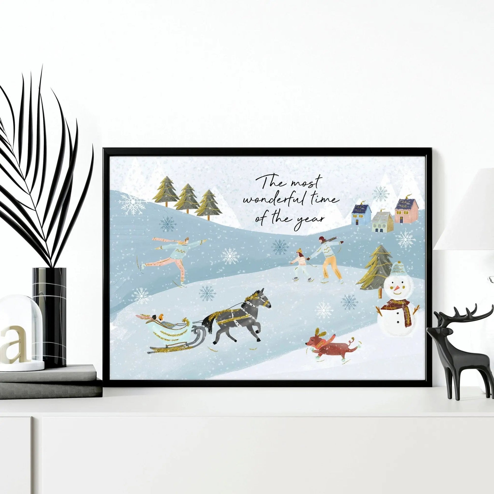 Scandi Christmas decor wall art print About Wall Art