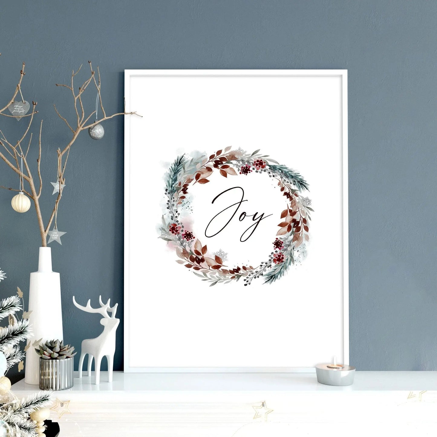 Christmas decor joy | wall art print About Wall Art